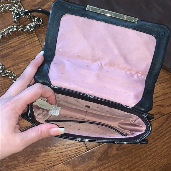 Kate Spade Quilted Crossbody Black White Gold - Picture 5 of 7